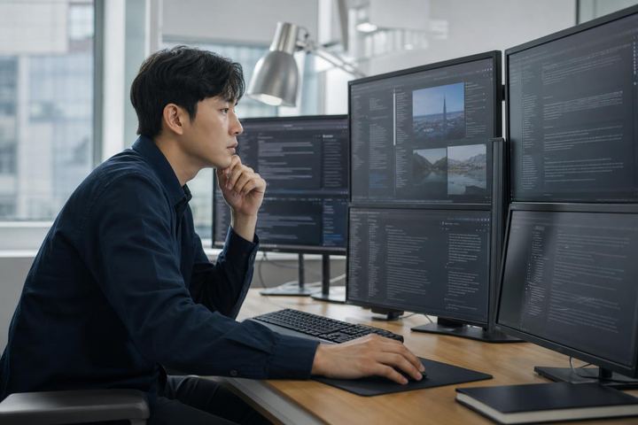 AI 답변 아래 출처 목록이 강조된 검색 화면