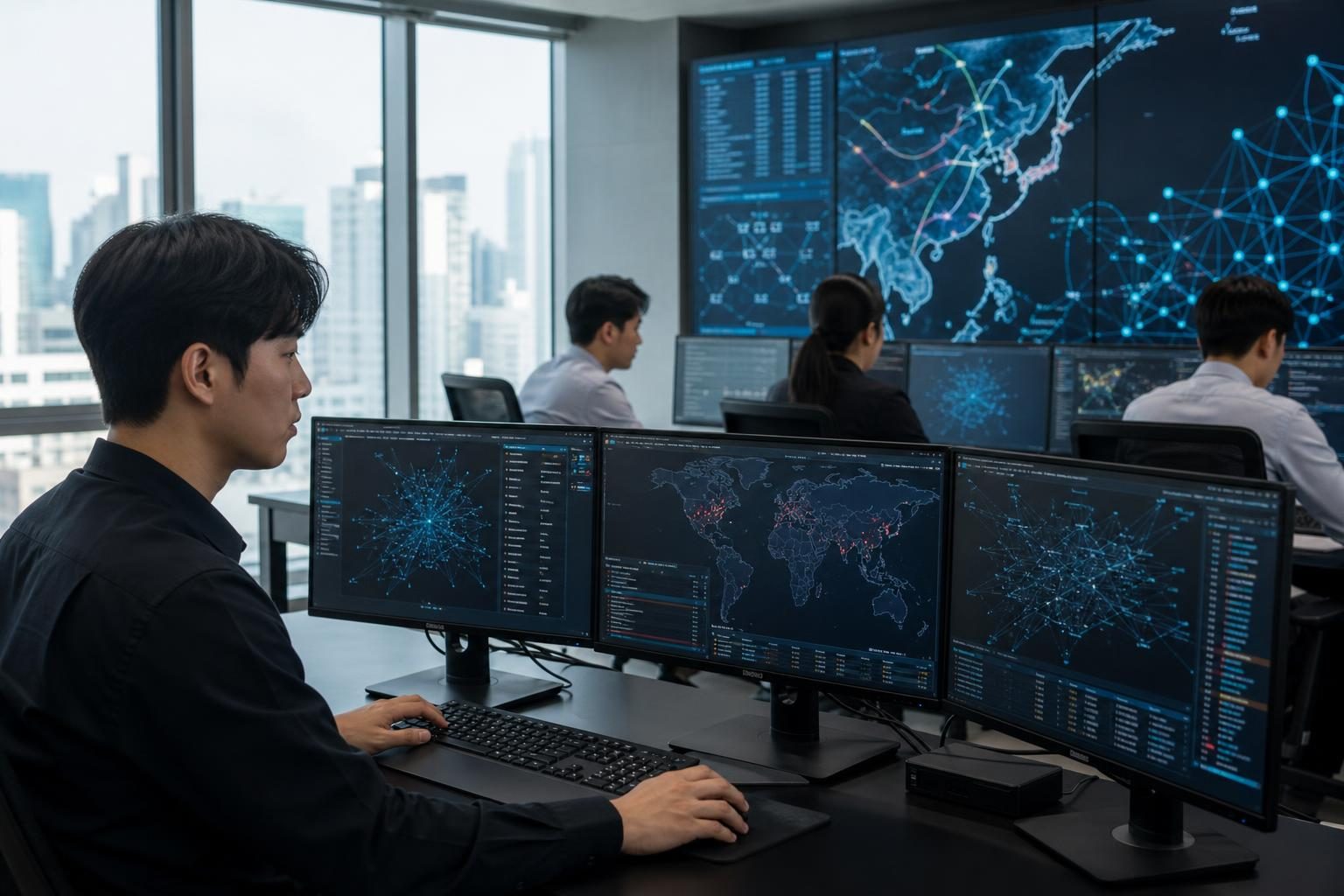 자물쇠와 AI 피싱 메일 경고 화면 일러스트