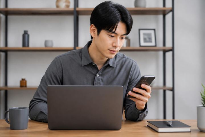 한국어 질문이 입력된 AI 검색 대화 화면