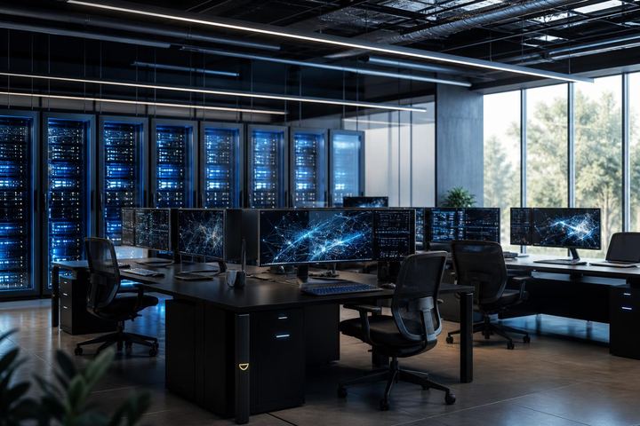 단계적으로 열리는 AI 모델 접근 화면 일러스트