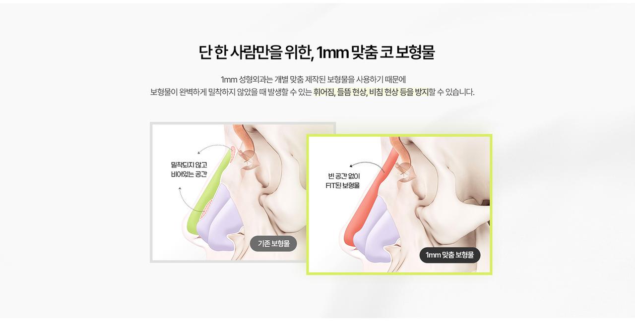 1mm 성형외과 홈페이지 화면