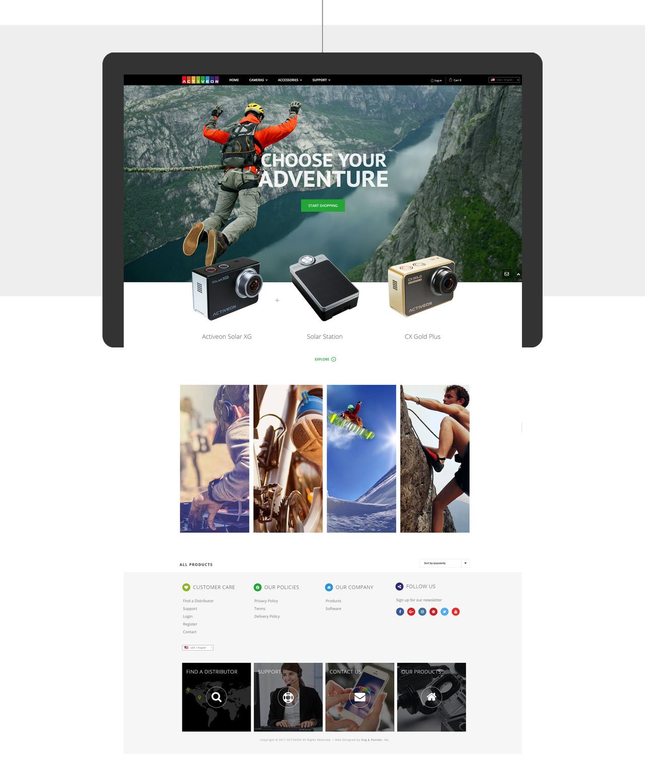 Activeon 홈페이지 화면