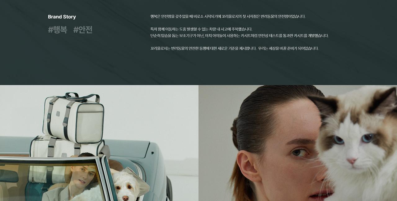 꼬리올로지 홈페이지 화면