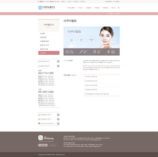 Davinue 홈페이지 화면