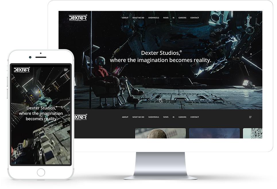 DEXTER STUDIOS 홈페이지 화면