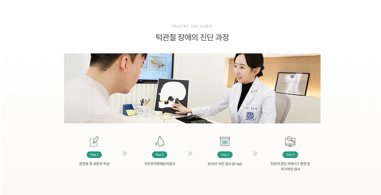 서울턱튼튼 구강내과치과의원 홈페이지 화면