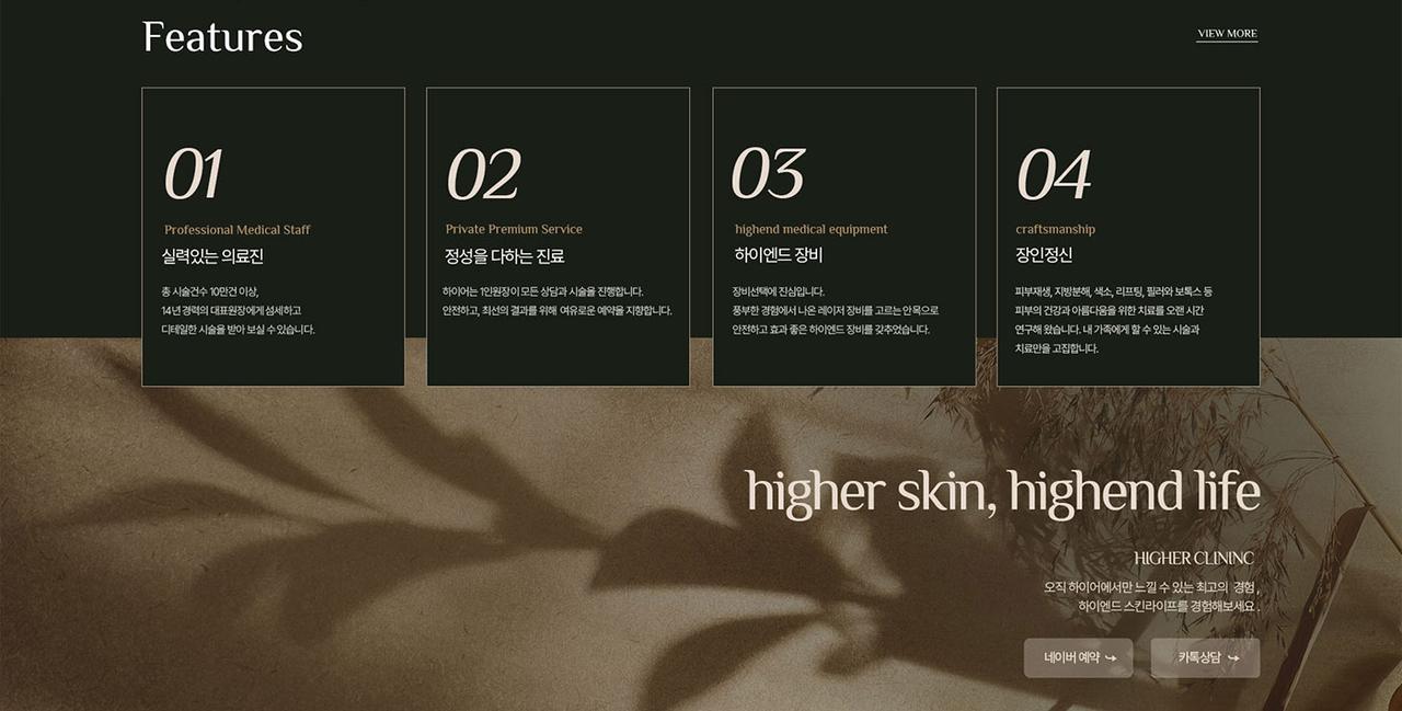 하일리의원 홈페이지 화면