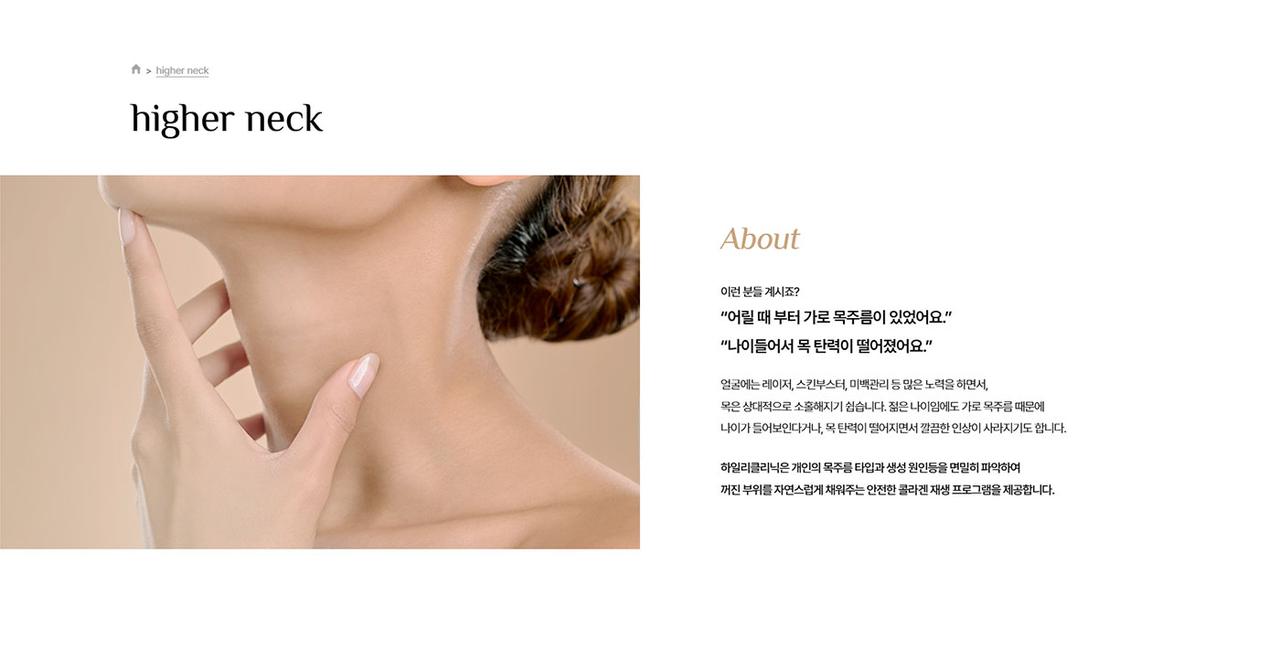 하일리의원 홈페이지 화면