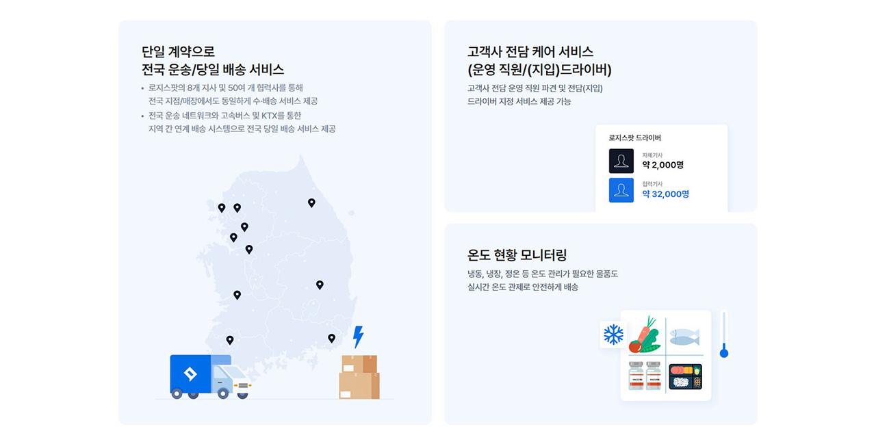로지스팟 홈페이지 화면