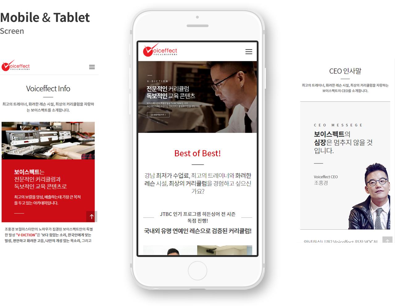 VOICEFFECT 홈페이지 화면